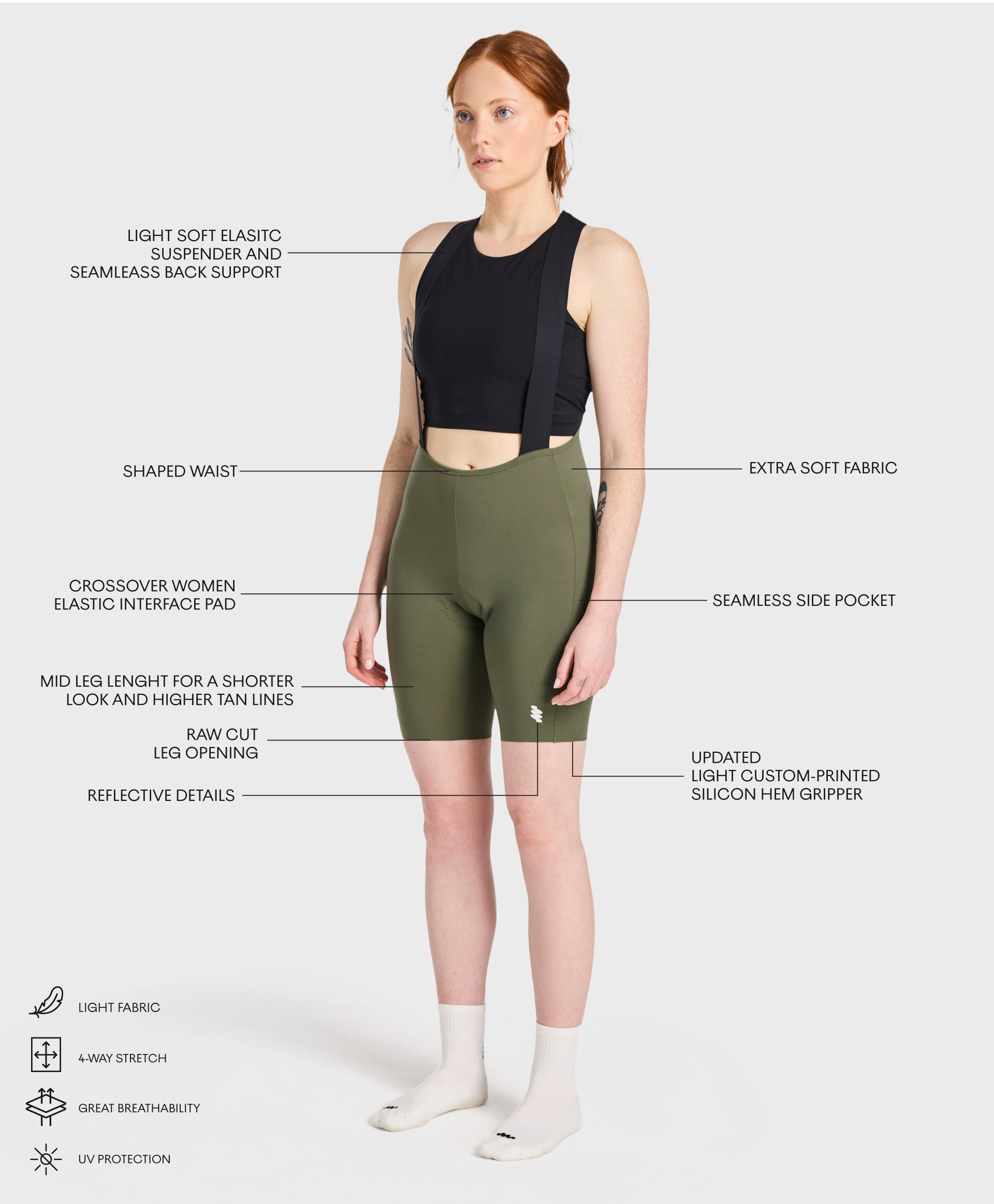 Women's Informal Bib Shorts