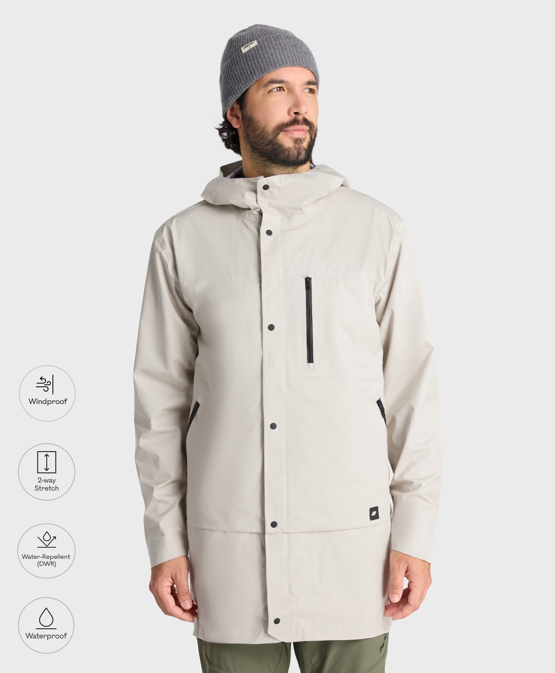 Manteau Long Shell 3L - Homme