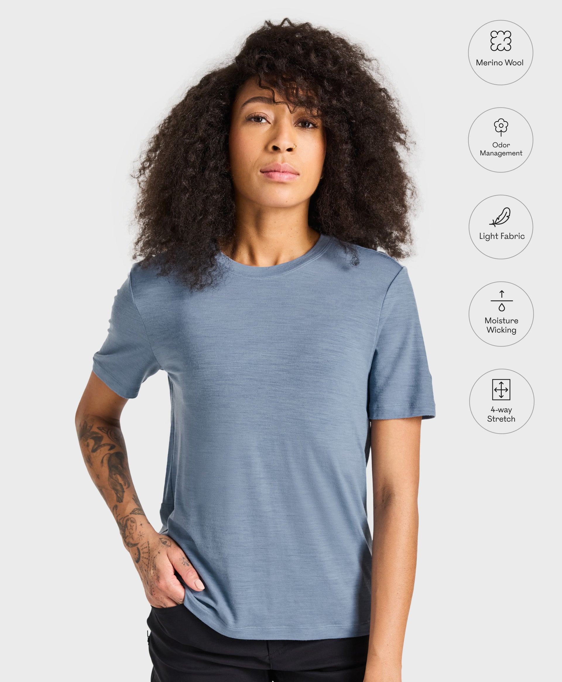 Women's Free Range Merino SS Tee