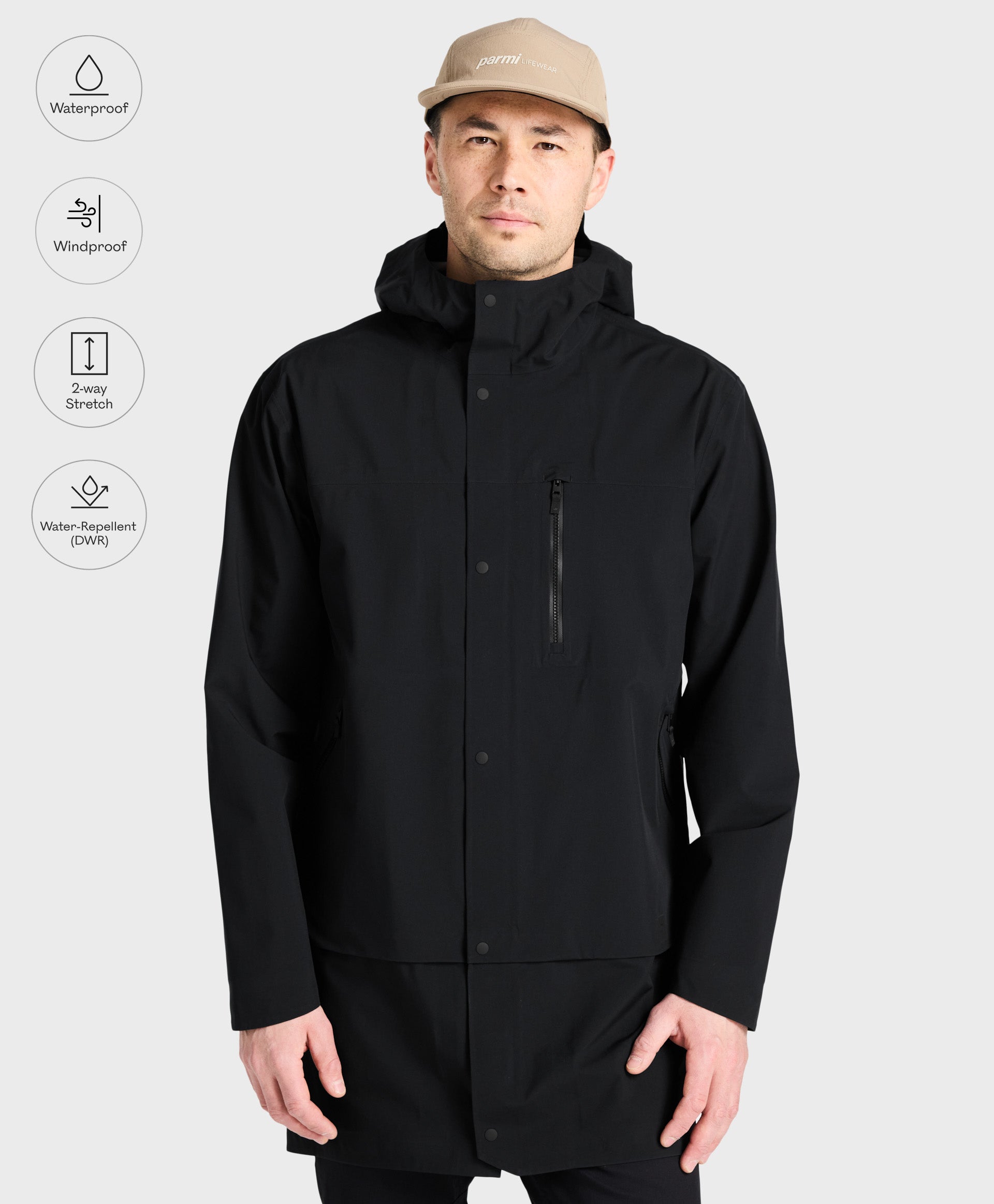 Manteau Long Shell 3L - Homme