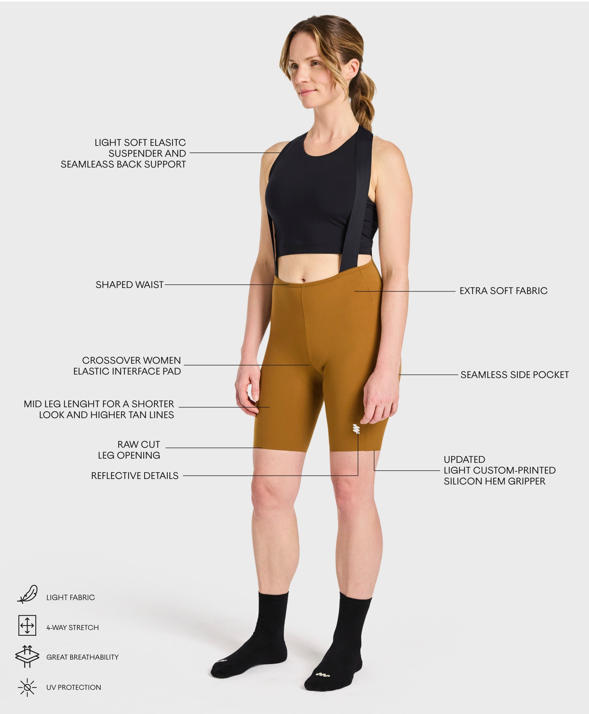 Women's Informal Bib Shorts