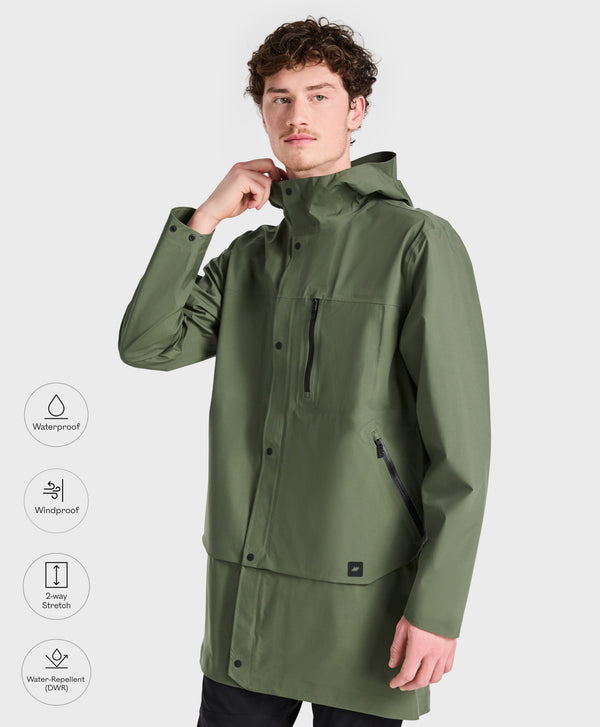 Men's Long Rain Jacket