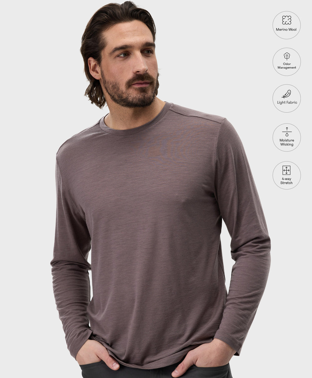 T-shirt manches longues Merino Free Range - Homme