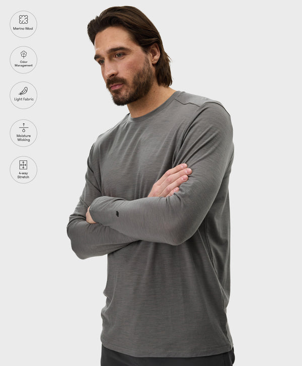 T-shirt manches longues Merino Free Range - Homme